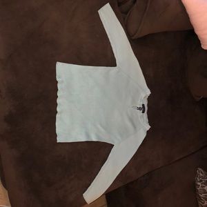 3/4 length ribbed sweater